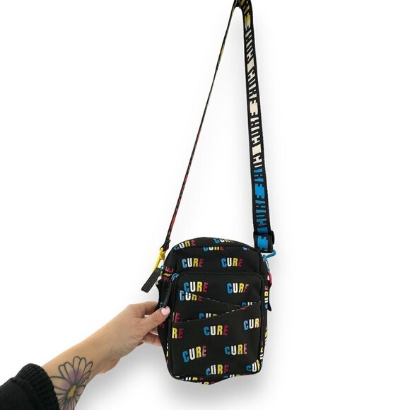 Cure by WCC Messenger Bag Black, Red, Blue & Yellow Unisex Crossbody Arc Rainbow - Picture 1 of 5